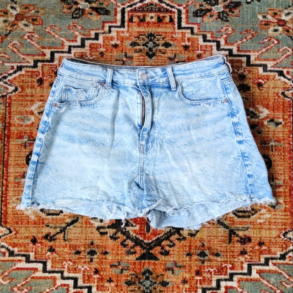 Acid Wash American Eagle Mom Shorts